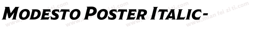 Modesto Poster Italic字体转换